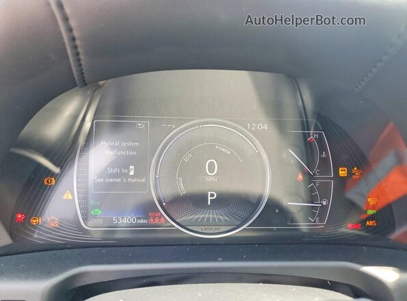 58AD21B16LU011612 2020 LEXUS ES White Widok zestawu wskaźników