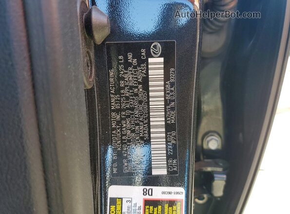58ADA1C12SU070057 2025 LEXUS ES Black Widok komory silnika
