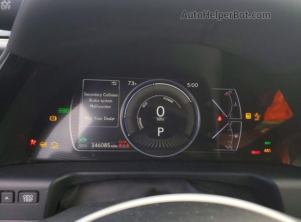 58ADA1C17NU014247 2022 LEXUS ES Черный Вид щитка приборов
