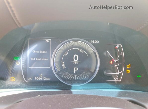 58ADA1C1XMU003886 2021 LEXUS ES White Vista del cuadro de instrumentos
