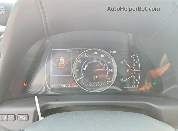 58ADZ1B11LU062544 2020 LEXUS ES Gray ხელსაწყოთა პანელის ხედი