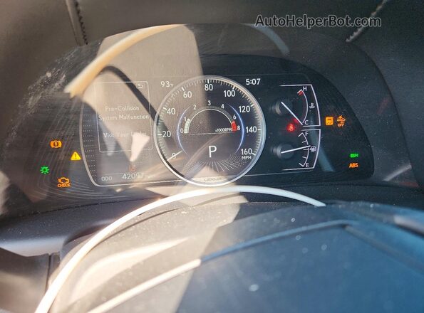 58ADZ1B15LU069299 2020 LEXUS ES Silver Widok zestawu wskaźników