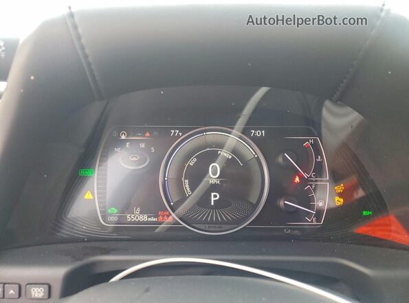 58AF21B12LU010594 2020 LEXUS ES Gold Widok zestawu wskaźników