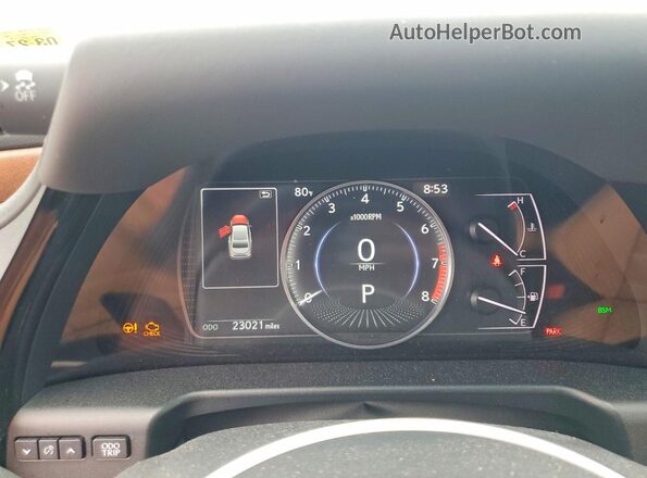 58AFZ1B13RU180452 2024 LEXUS ES Silver ხელსაწყოთა პანელის ხედი
