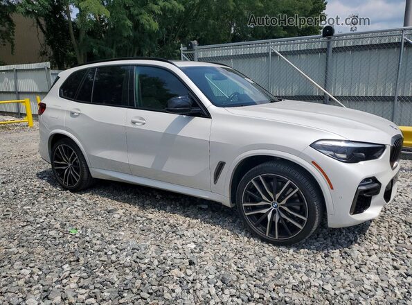5UXJU4C01LL227744 2020 BMW X5 White Вид спереду