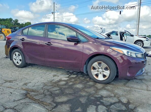 3KPFK4A71JE190309 2018 KIA FORTE Burgundy წინა ხედი