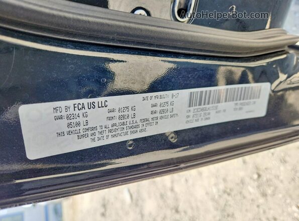 2C3CDXBG8JH115192 2018 DODGE CHARGER Черный Вид наклейки с VIN-кодом