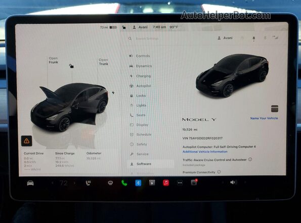 7SAYGDED2RF020317 2024 TESLA MODEL Black Vista de los asientos traseros