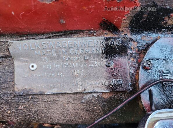 593405 1964 VOLKSWAGEN BUBU Red Vista del compartimento del motor
