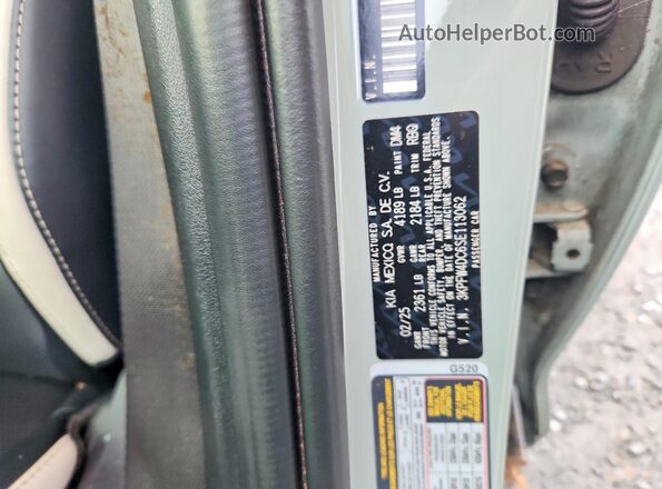 3KPFW4DC6SE113062 2025 KIA K4 Gray VIN կոդի պիտակի տեսք