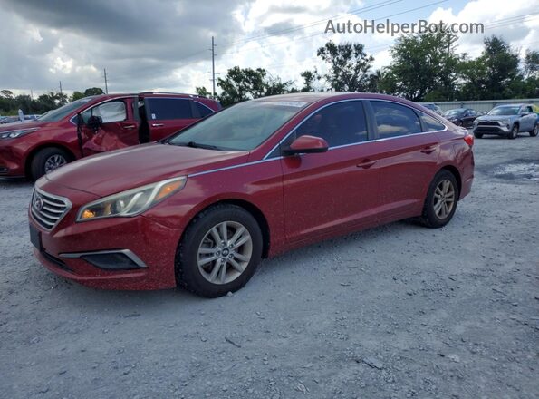 5NPE24AF0GH334195 2016 HYUNDAI SONATA Red Задня ліва чверть