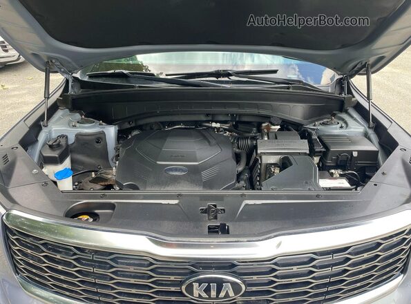 5XYP3DHC1LG053896 2020 KIA TELLURIDE Серебряный Вид салона спереди