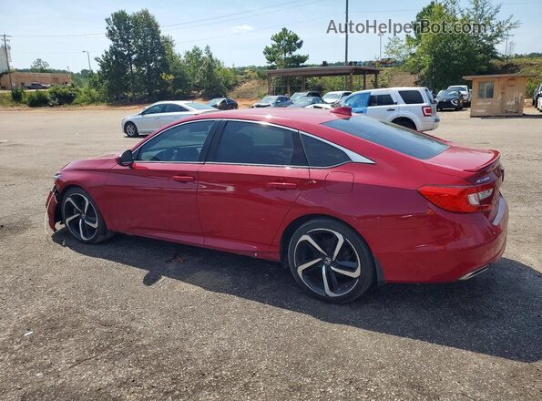 1HGCV1F35JA212248 2018 HONDA ACCORD Red Tył prawy