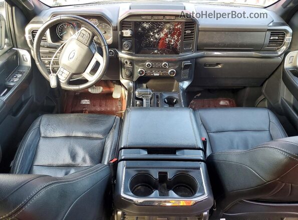 1FTFW1ED1NFA23107 2022 FORD F150 Burgundy Vista del cuadro de instrumentos