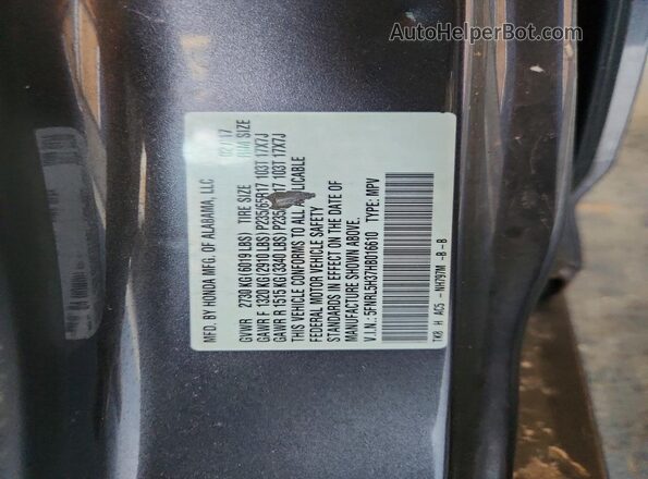5FNRL5H37HB016610 2017 HONDA ODYSSEY Silver Շարժիչի բաժամունքի տեսք