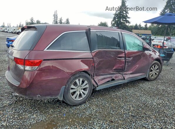 5FNRL5H66HB001719 2017 HONDA ODYSSEY Burgundy Rear right