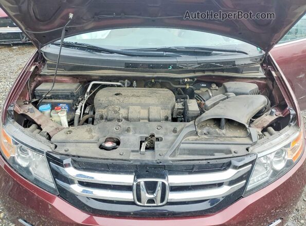 5FNRL5H66HB001719 2017 HONDA ODYSSEY Burgundy Engine compartment view