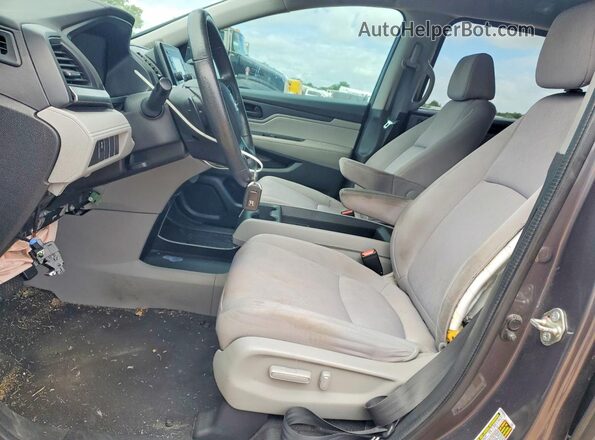 5FNRL6H21JB098711 2018 HONDA ODYSSEY Gray წინა სალონის ხედი