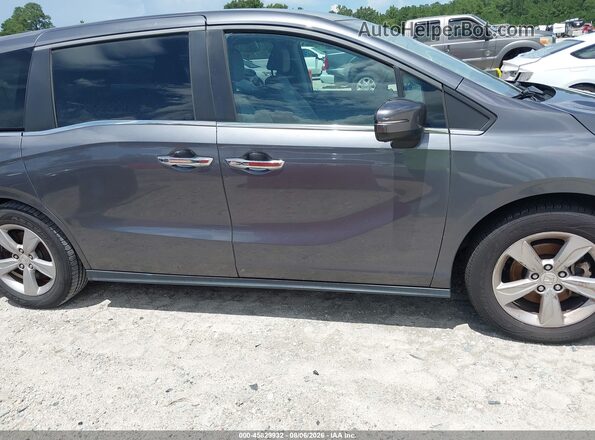 5FNRL6H50JB073907 2018 HONDA ODYSSEY Gray Rear interior view
