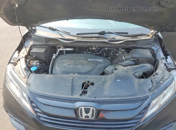 5FNRL6H54JB080598 2018 HONDA ODYSSEY Black Widok wnętrza z tyłu