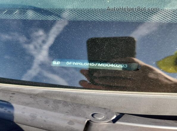5FNRL6H57MB040293 2021 HONDA ODYSSEY White Widok naklejki z numerem VIN