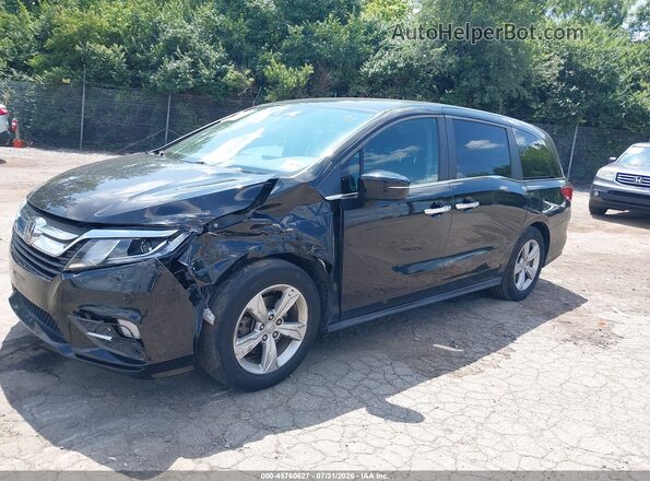 5FNRL6H58KB058072 2019 HONDA ODYSSEY Black Առջևի ձախ երեք քառորդ տեսարան