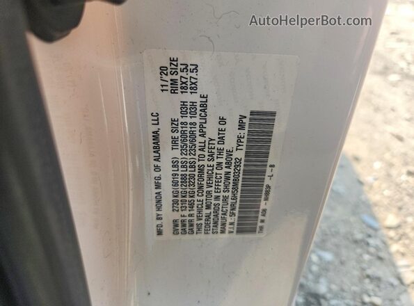 5FNRL6H58MB032932 2021 HONDA ODYSSEY White VIN sticker view