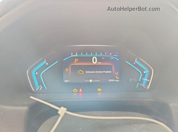 5FNRL6H5XLB009280 2020 HONDA ODYSSEY Gray ხელსაწყოთა პანელის ხედი