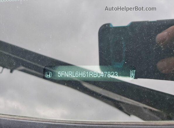 5FNRL6H61RB047823 2024 HONDA ODYSSEY Gray Vista de la etiqueta del VIN