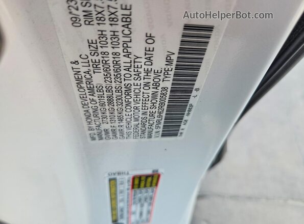 5FNRL6H62RB005838 2024 HONDA ODYSSEY White 360 interior view