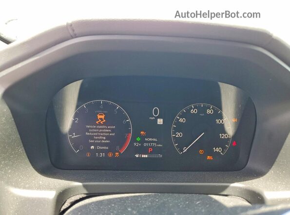 5FNRL6H63TB012854 2026 HONDA ODYSSEY Silver ხელსაწყოთა პანელის ხედი