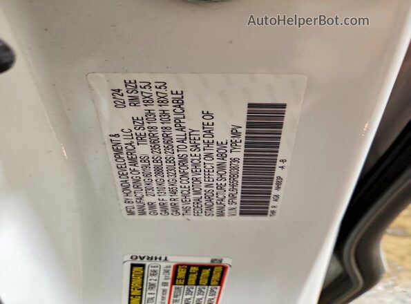 5FNRL6H65RB038736 2024 HONDA ODYSSEY White Вид наклейки з VIN-кодом