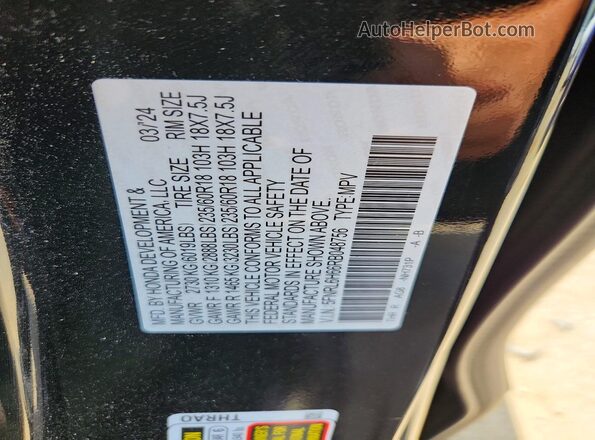 5FNRL6H66RB048756 2024 HONDA ODYSSEY Black VIN sticker view