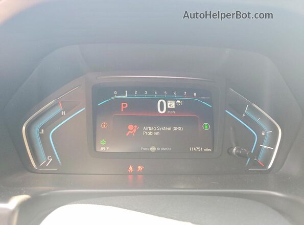 5FNRL6H6XPB029060 2023 HONDA ODYSSEY White Vista del cuadro de instrumentos