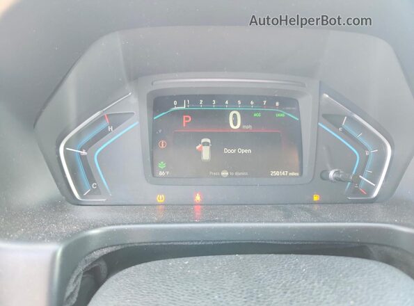 5FNRL6H70KB018621 2019 HONDA ODYSSEY Gray Widok zestawu wskaźników