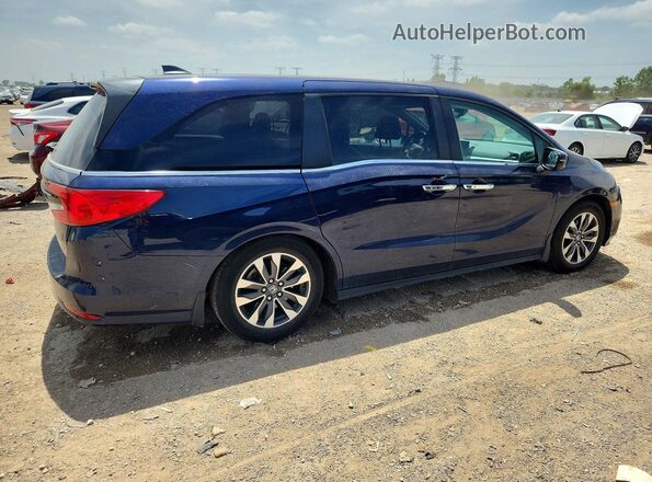 5FNRL6H70MB013227 2021 HONDA ODYSSEY Синий Задняя правая четверть