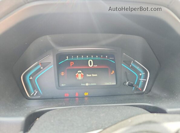5FNRL6H71JB033837 2018 HONDA ODYSSEY Blue Вид щитка приладів