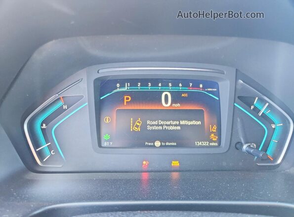 5FNRL6H71JB108262 2018 HONDA ODYSSEY Charcoal Instrument cluster view