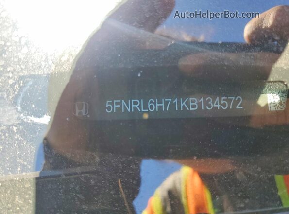 5FNRL6H71KB134572 2019 HONDA ODYSSEY Gray VIN կոդի պիտակի տեսք