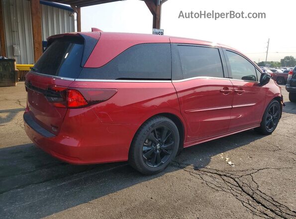 5FNRL6H71RB002213 2024 HONDA ODYSSEY Темно-бордовый Задняя правая четверть