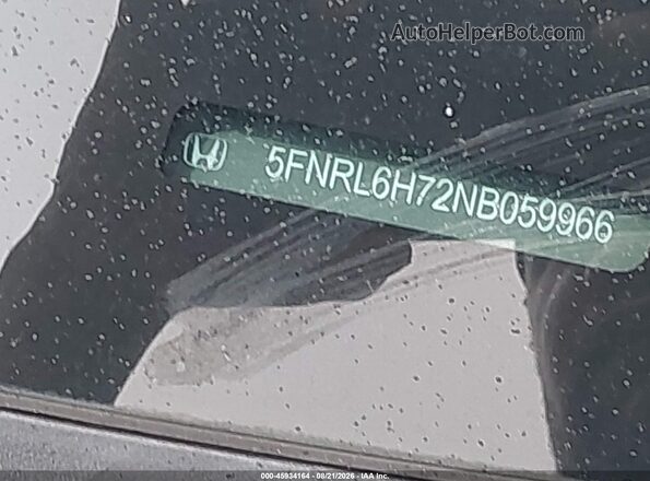 5FNRL6H72NB059966 2022 HONDA ODYSSEY Silver 