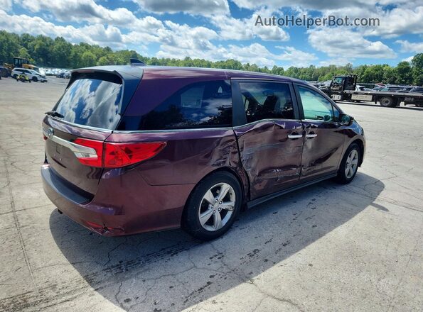 5FNRL6H73JB002167 2018 HONDA ODYSSEY Burgundy Front view