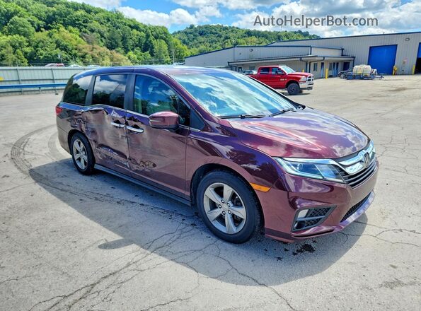 5FNRL6H73JB002167 2018 HONDA ODYSSEY Burgundy Rear view