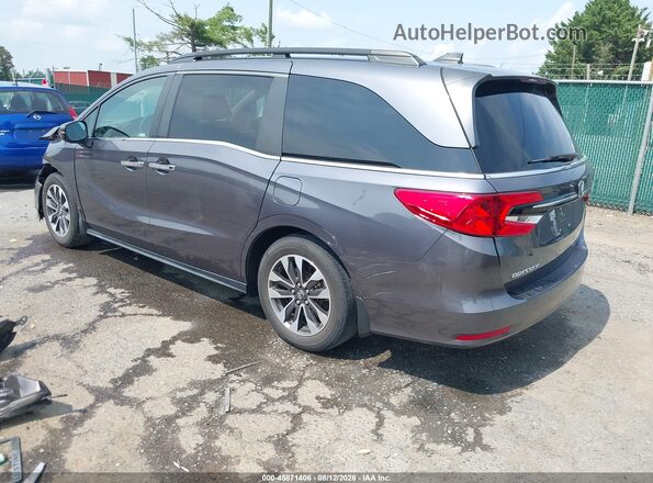 5FNRL6H73MB015375 2021 HONDA ODYSSEY Gray Задня ліва чверть