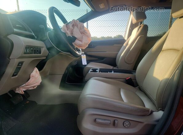 5FNRL6H74JB065116 2018 HONDA ODYSSEY Burgundy Vista interior delantera