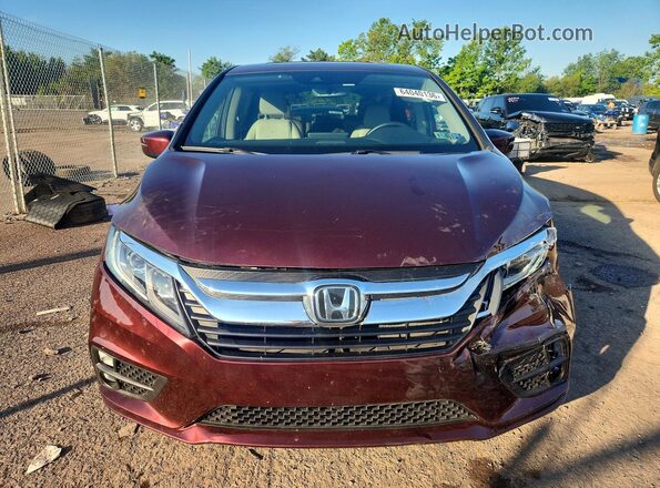 5FNRL6H74JB065116 2018 HONDA ODYSSEY Burgundy Vista frontal