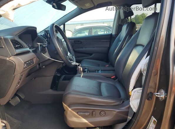 5FNRL6H74JB092414 2018 HONDA ODYSSEY Gray Widok wnętrza z przodu