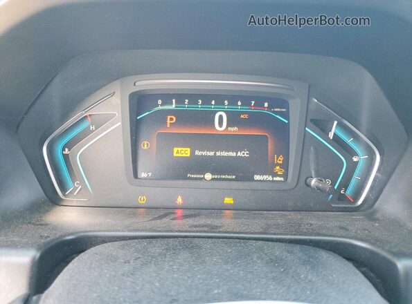5FNRL6H75KB092522 2019 HONDA ODYSSEY Charcoal ხელსაწყოთა პანელის ხედი