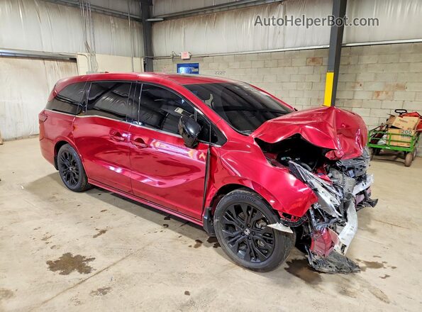 5FNRL6H75SB003483 2025 HONDA ODYSSEY Red Front right