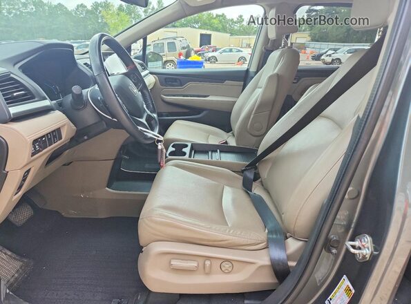 5FNRL6H76KB002164 2019 HONDA ODYSSEY Gray Front interior view